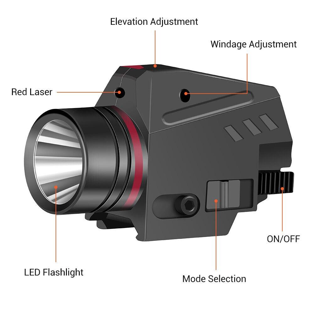 PICATINNY-MOUNTED FLASHLIGHT / LASER COMBO - NeonSales South Africa