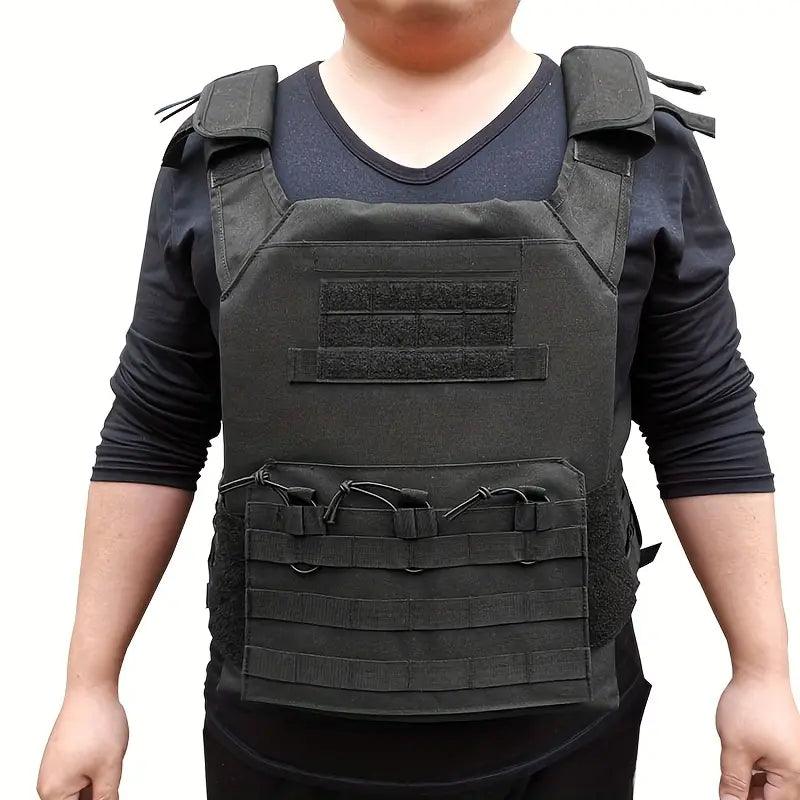PLATE CARRIER VEST W/ FOAM INSERTS - BLACK - NeonSales {{ shop.shopifyCountryName }}