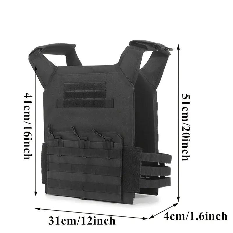 PLATE CARRIER VEST W/ FOAM INSERTS - BLACK - NeonSales South Africa