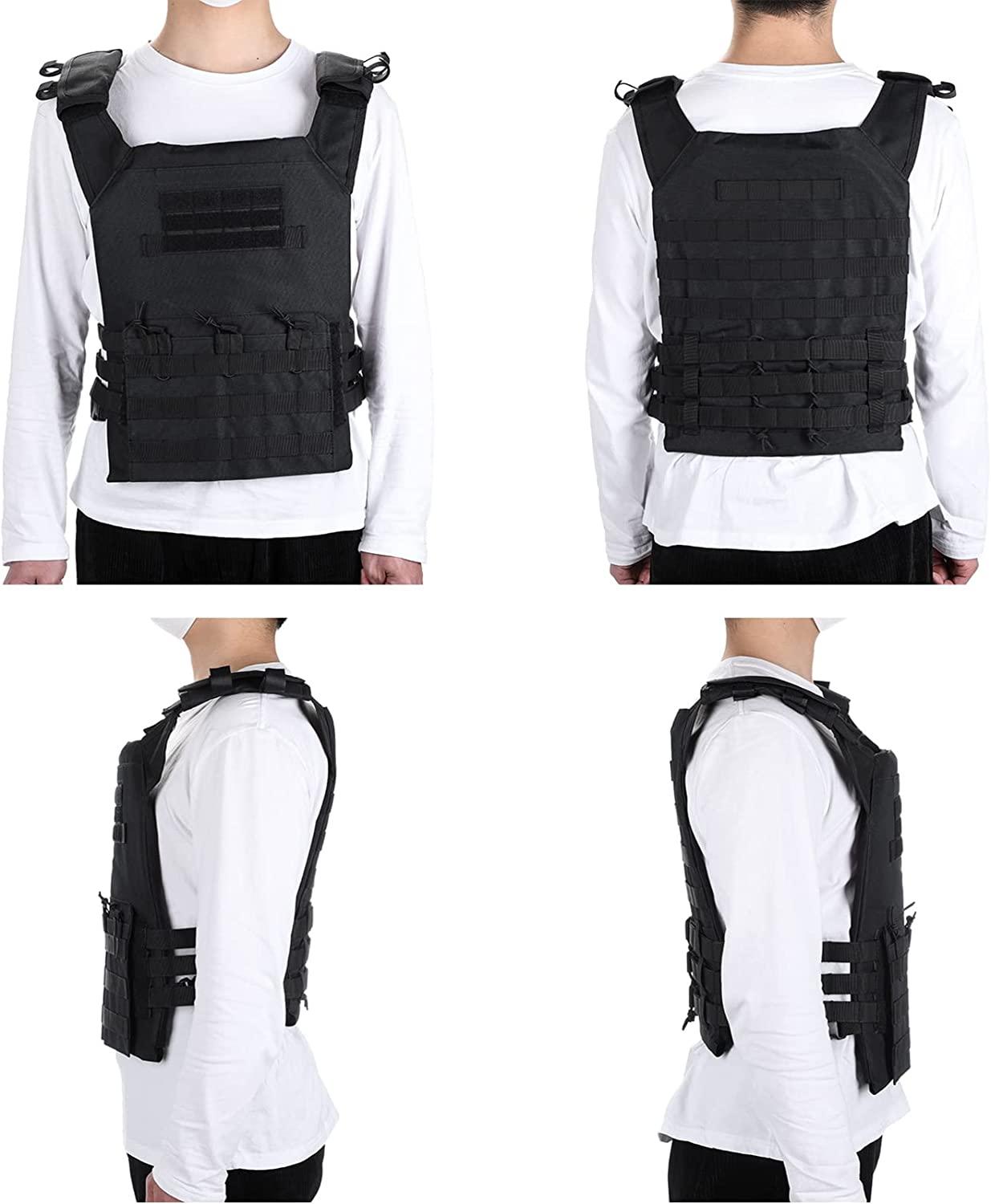 PLATE CARRIER VEST W/ FOAM INSERTS - BLACK - NeonSales South Africa