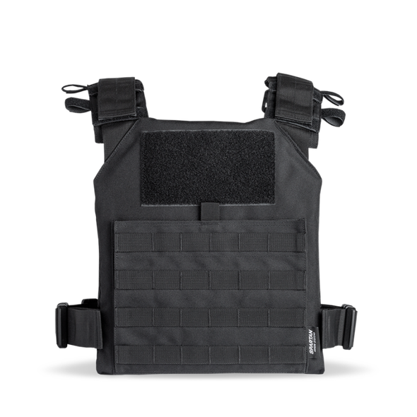 JY-115 black tactical plate carrier vest front