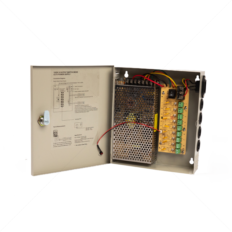 POWER SUPPLY CCTV 9WAY 10AMP DISTRIBUTION BOX PS64 - NeonSales {{ shop.shopifyCountryName }}