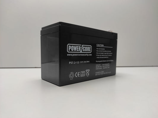 POWERCORE 12V 7A LEAD ACID BATTERY BA-12V7.2 - NeonSales {{ shop.shopifyCountryName }}