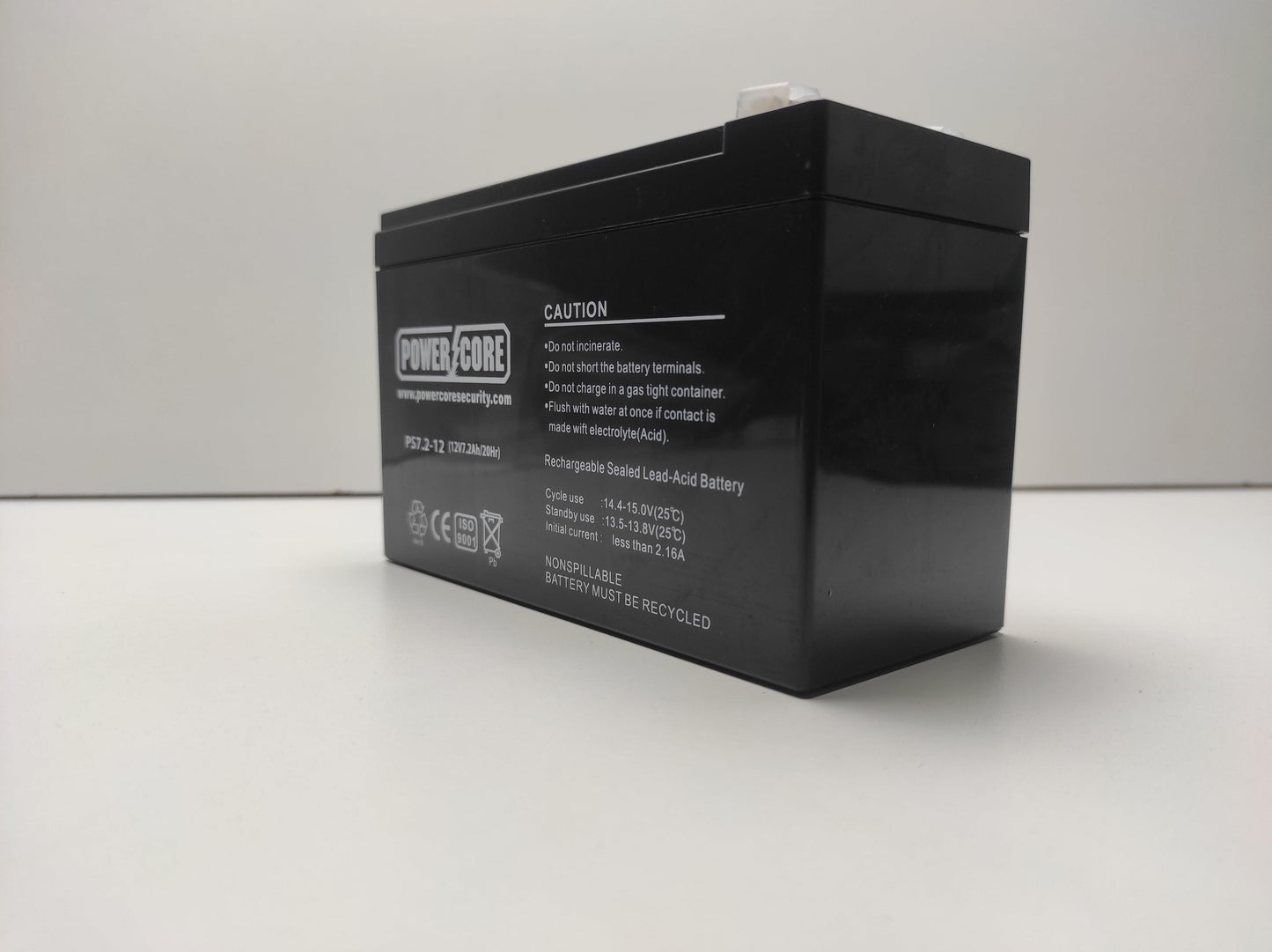 POWERCORE 12V 7A LEAD ACID BATTERY BA-12V7.2 - NeonSales {{ shop.shopifyCountryName }}