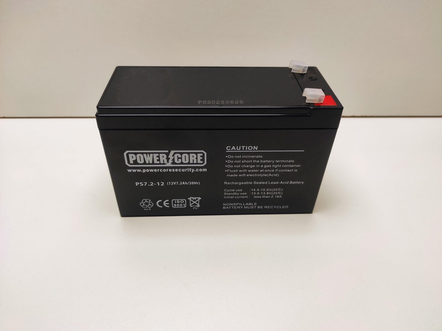 POWERCORE 12V 7A LEAD ACID BATTERY BA-12V7.2 - NeonSales {{ shop.shopifyCountryName }}