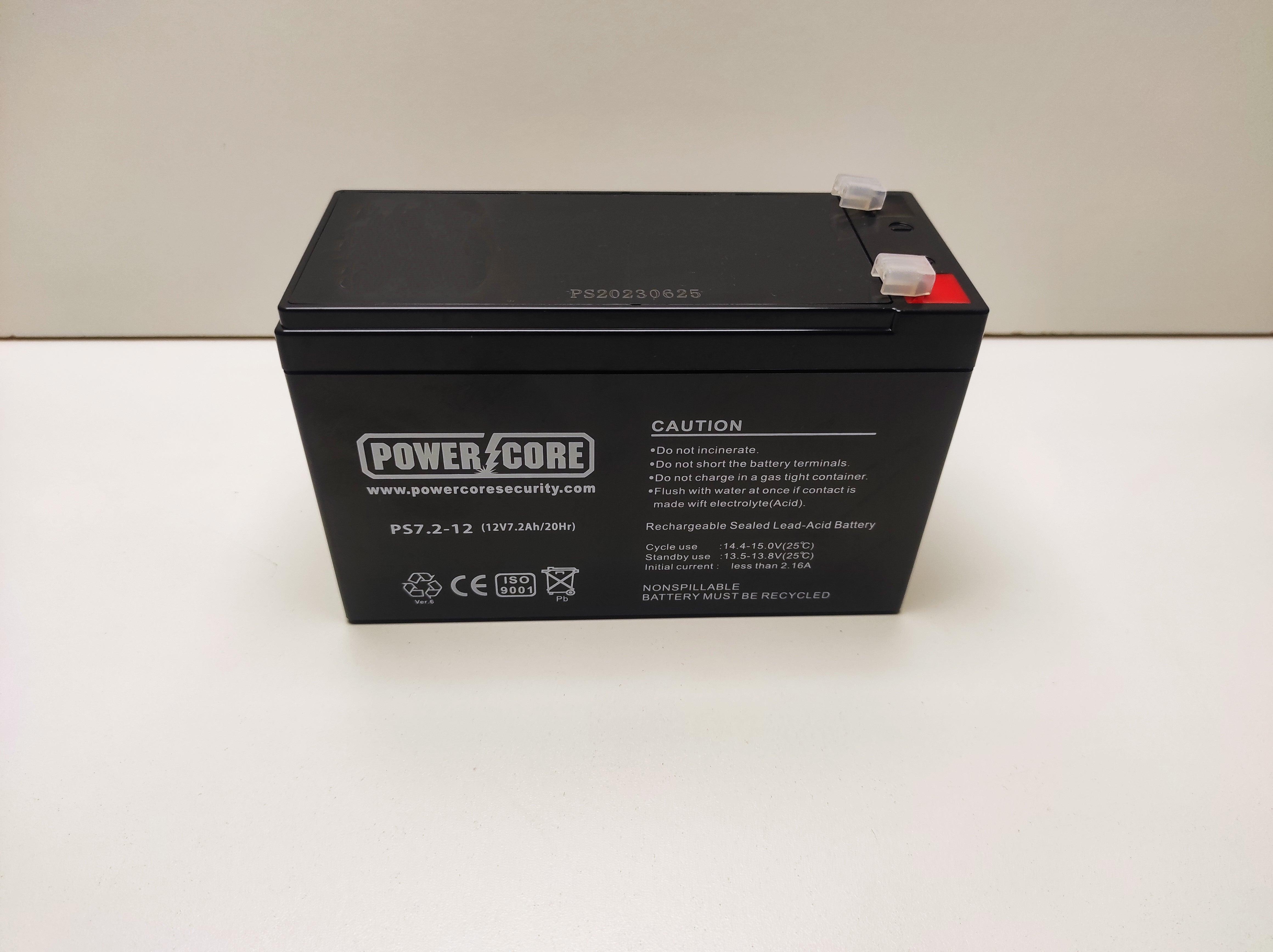 POWERCORE 12V 7A LEAD ACID BATTERY BA-12V7.2 - NeonSales {{ shop.shopifyCountryName }}