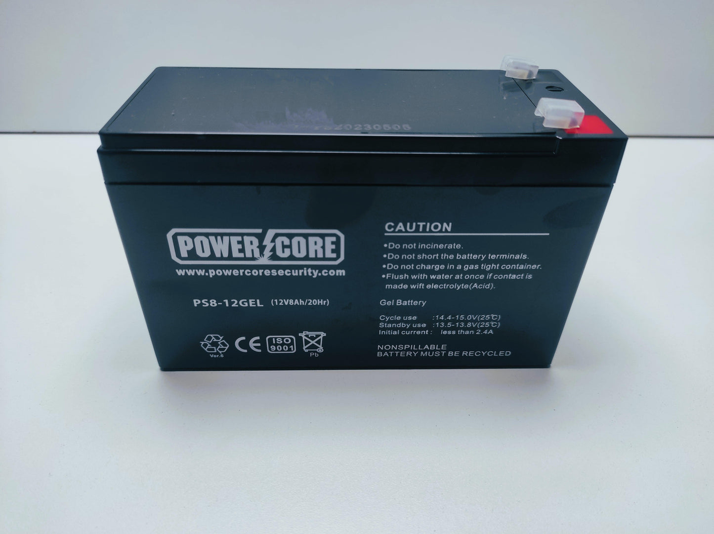 POWERCORE 12V 8A GEL BATTERY - NeonSales {{ shop.shopifyCountryName }}