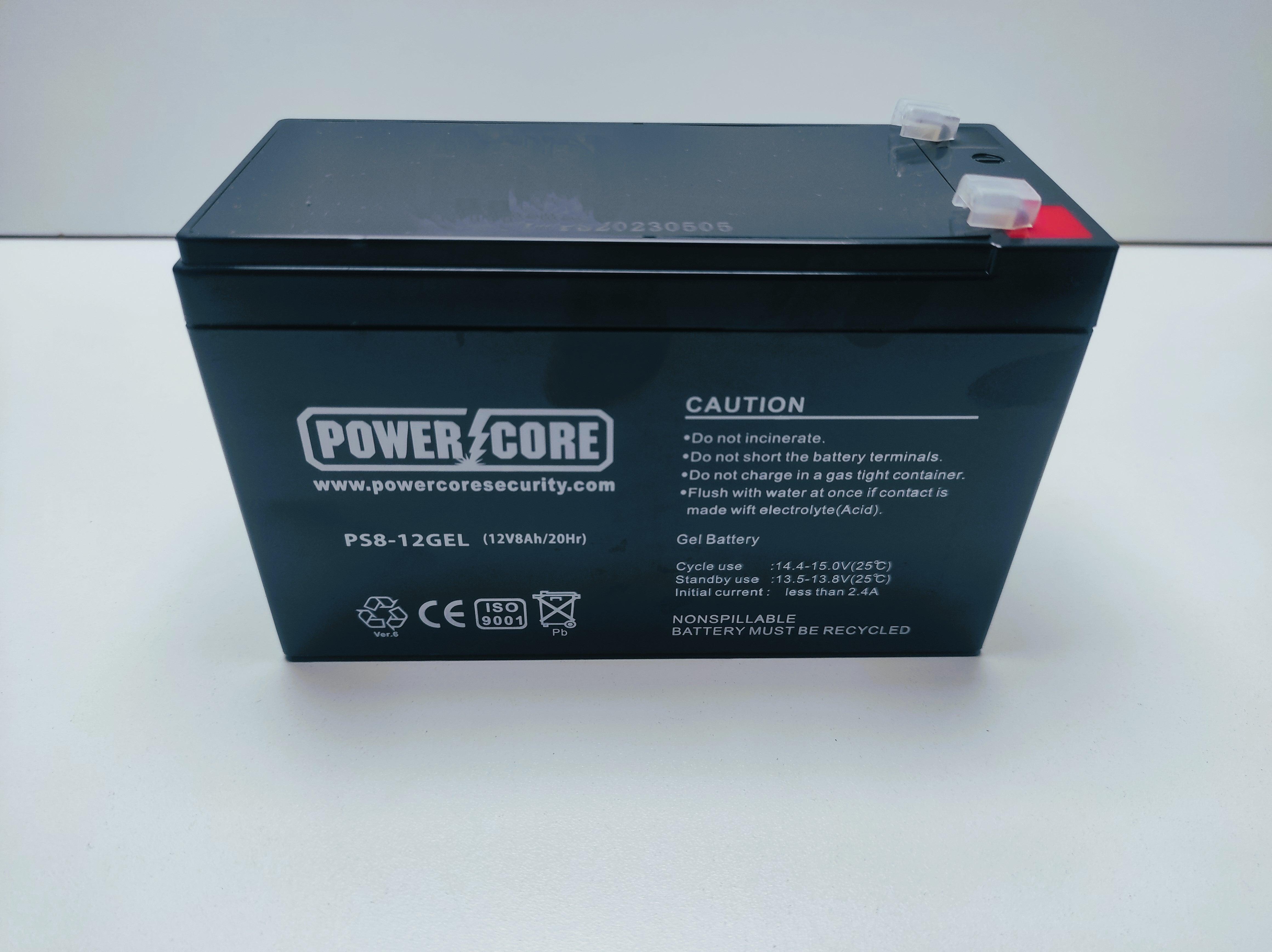 POWERCORE 12V 8A GEL BATTERY - NeonSales South Africa