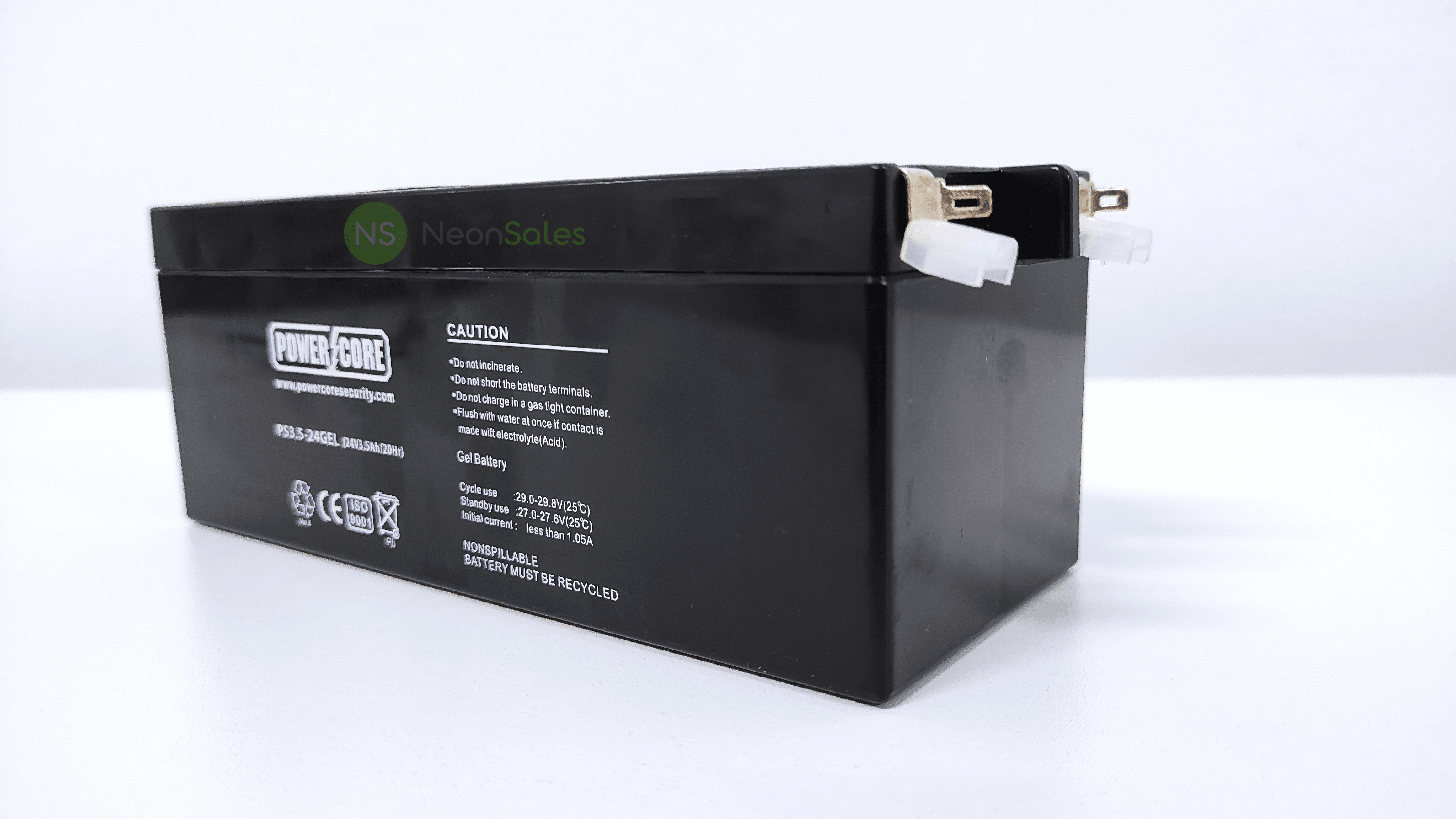POWERCORE 24V 3.5A GARAGE GEL BATTERY - NeonSales {{ shop.shopifyCountryName }}