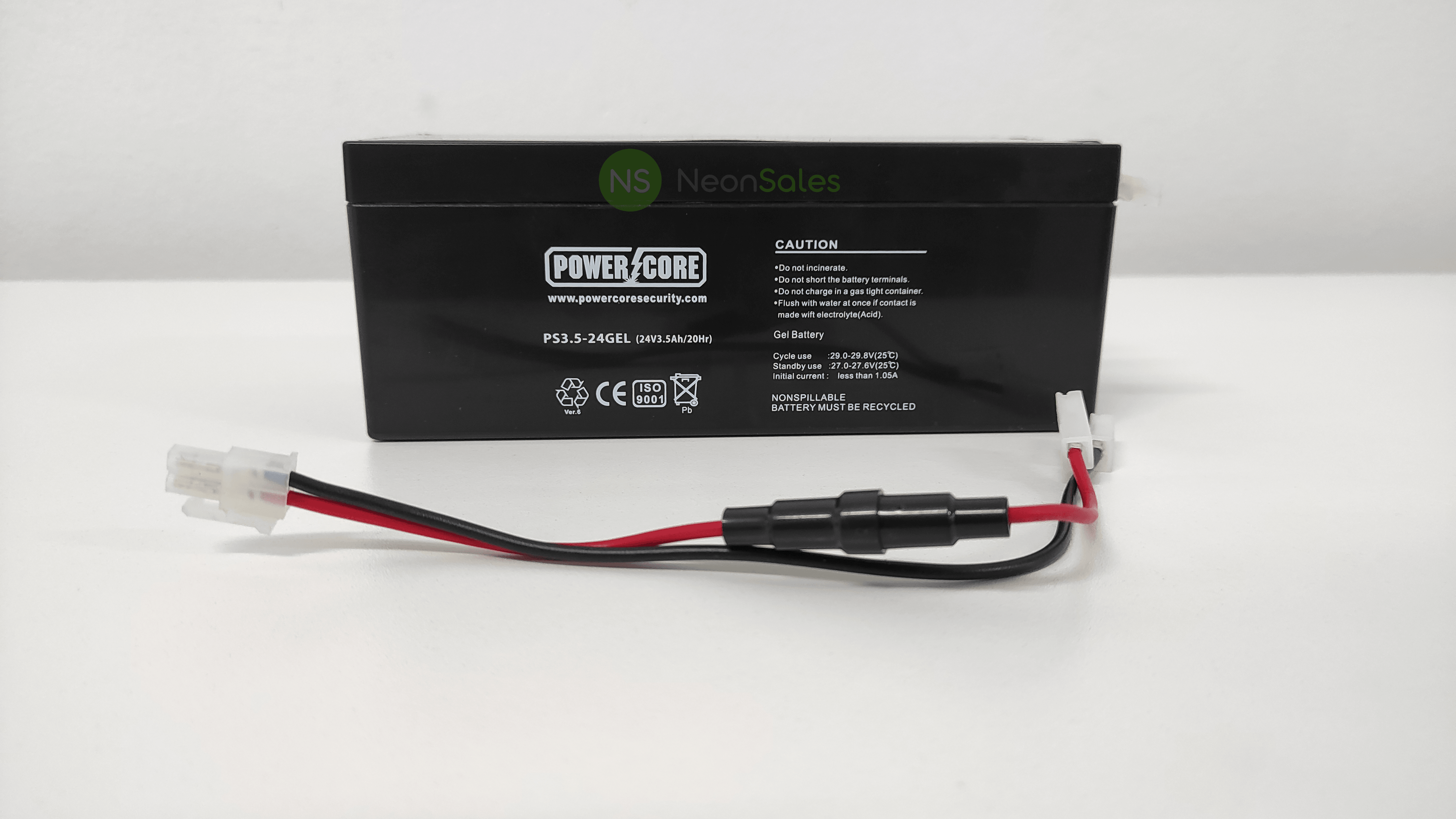 POWERCORE 24V 3.5A GARAGE GEL BATTERY - NeonSales {{ shop.shopifyCountryName }}