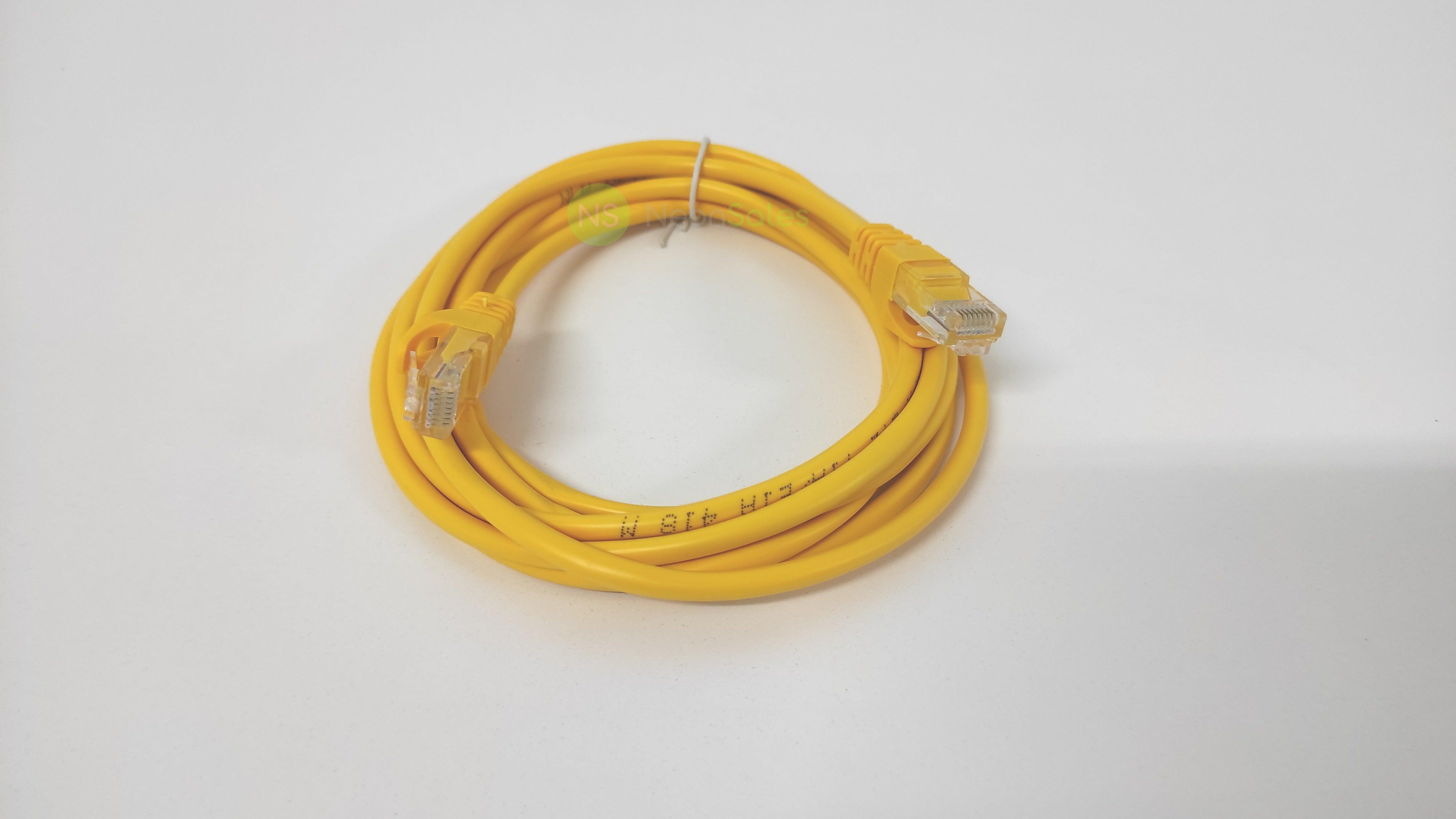 PREPACKED CAT5-E CABLE W/ RJ45 CONNECTORS, 3M - NeonSales {{ shop.shopifyCountryName }}