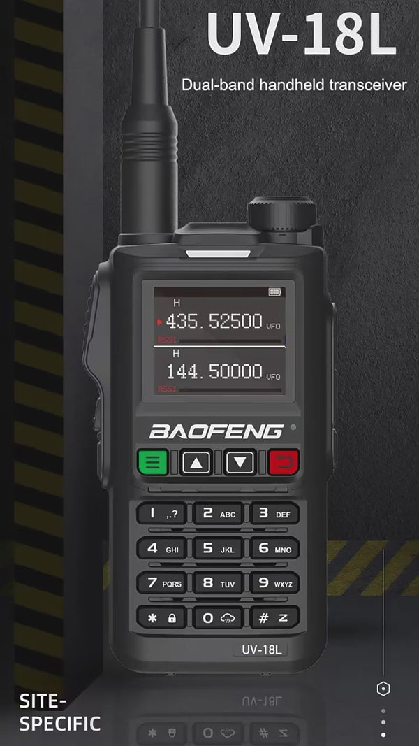 BAOFENG UX-19 TRI-BAND 18W USB-C RADIO, TFT SCREEN