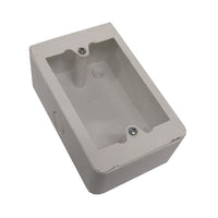 White PVC 4x2 surface mount electrical box