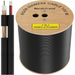RG59 plus power black CCTV cable 100m reel
