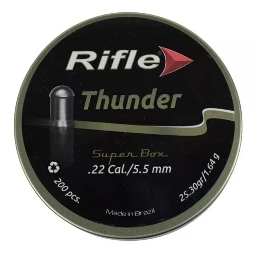 RIFLE .22 CAL THUNDER SUPER BOX (25.30GR) - 200's - NeonSales {{ shop.shopifyCountryName }}