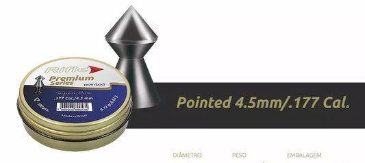 RIFLE PREMIUM POINTED PELLETS (9.72GR) .177- 500's - NeonSales {{ shop.shopifyCountryName }}
