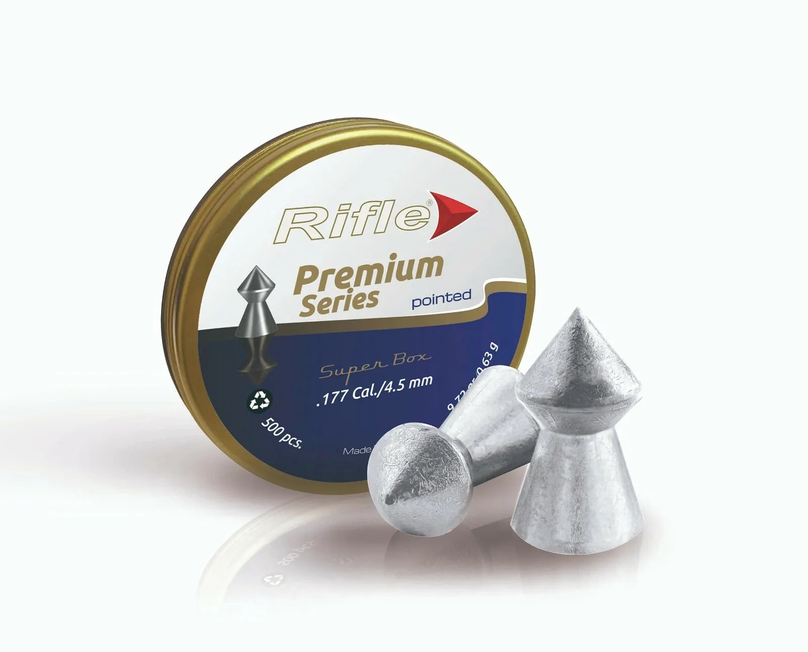 RIFLE PREMIUM POINTED PELLETS (9.72GR) .177- 500's - NeonSales {{ shop.shopifyCountryName }}