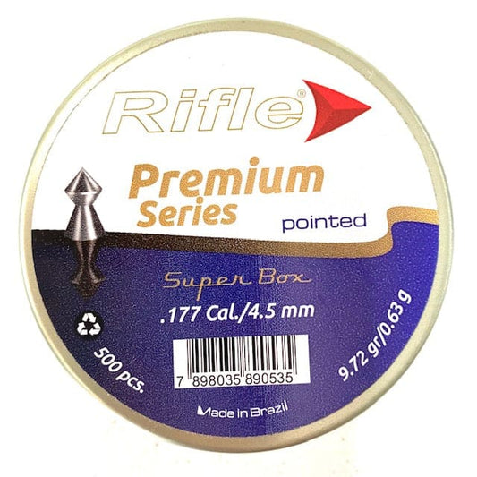RIFLE PREMIUM POINTED PELLETS (9.72GR) .177- 500's - NeonSales {{ shop.shopifyCountryName }}