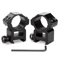 1" PICATINNY HIGH MOUNT RING SET - 2 PCE