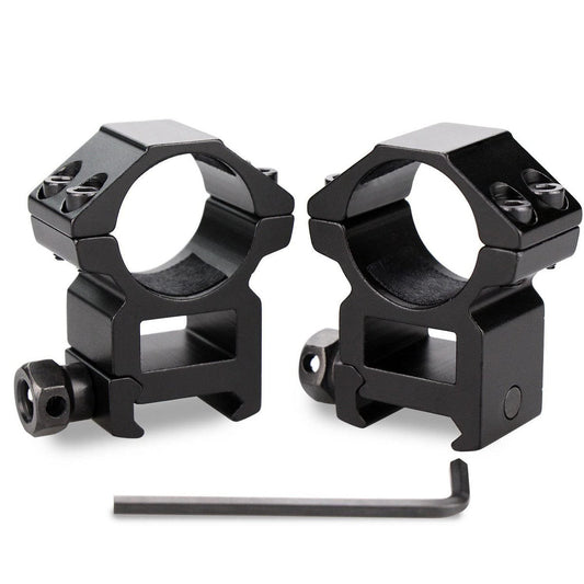 1" PICATINNY HIGH MOUNT RING SET - 2 PCE