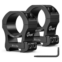 30MM PICATINNY HIGH MOUNT RING SET - 2 PCE