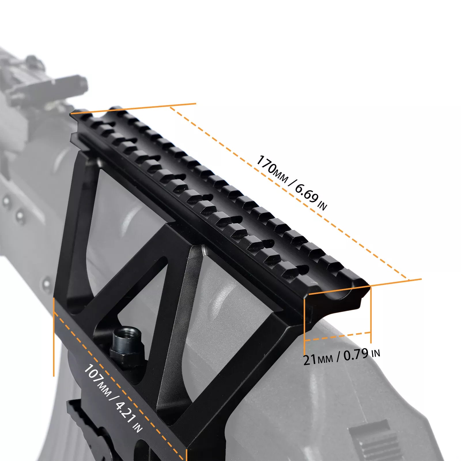 GENERIC AK/AKM SIDE MOUNTING PLATE, WEAVER RAIL