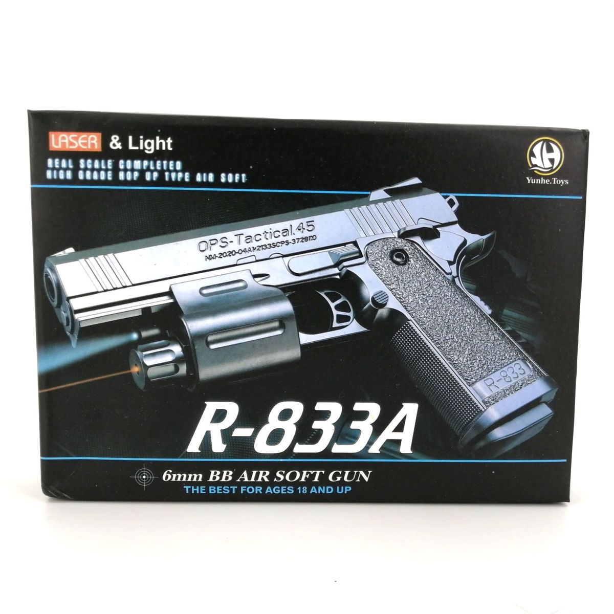 R-833A LASER & LIGHT 6MM AIRSOFT PISTOL - NeonSales {{ shop.shopifyCountryName }}