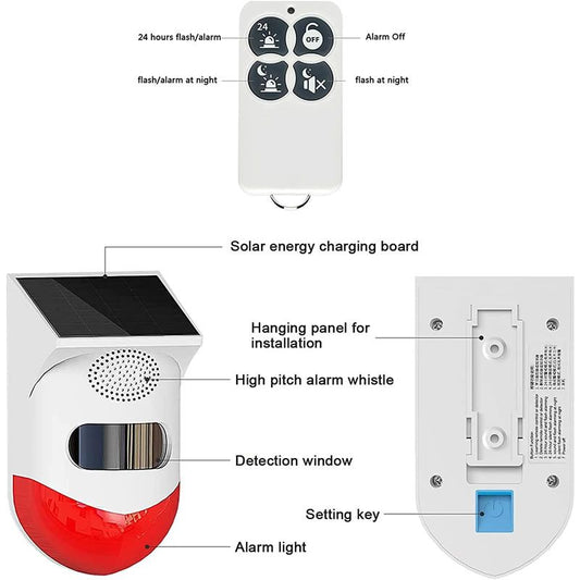 ANDOWL Q-BJ201 OUTDOOR SOLAR PIR WITH REMOTE