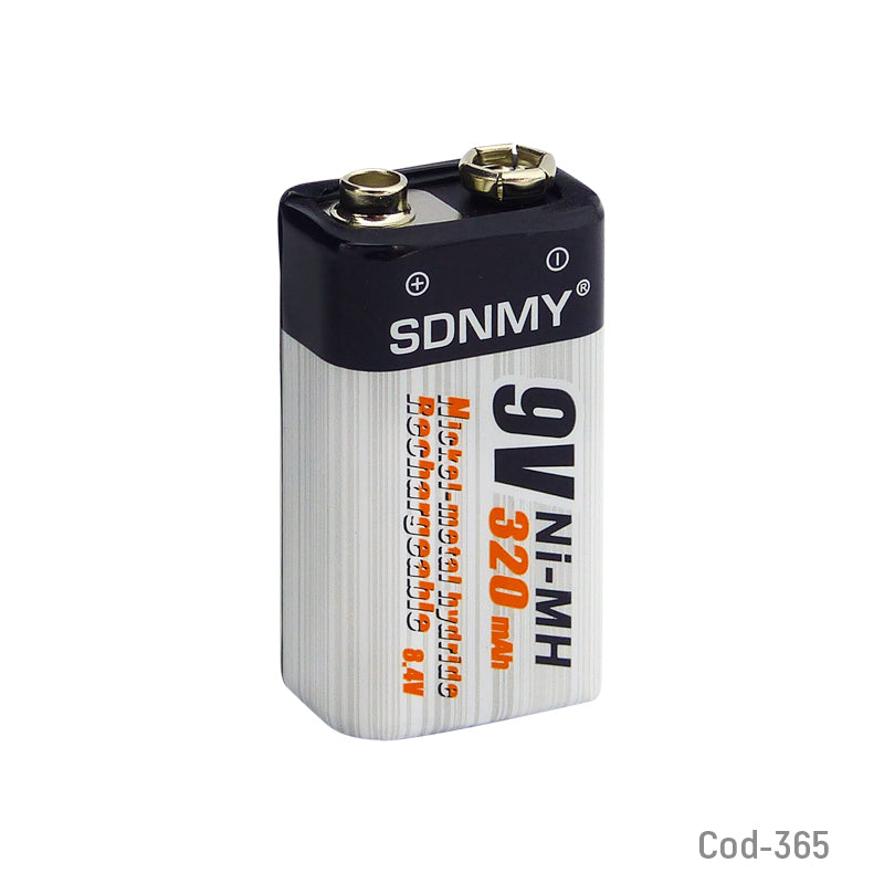 SDNMY 9V Ni-MH 320mAh rechargeable battery retail pack