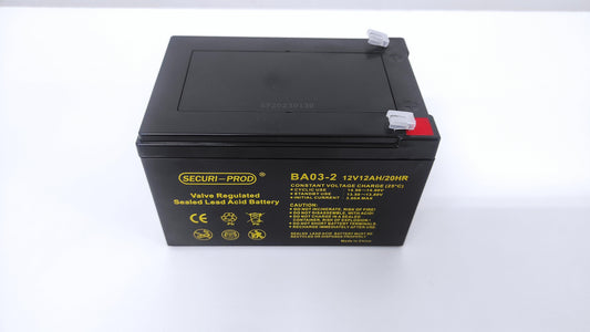 SECURI-PROD 12V 12AH LEAD ACID BATTERY - NeonSales {{ shop.shopifyCountryName }}