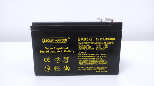 SECURI-PROD 12V 12AH LEAD ACID BATTERY - NeonSales {{ shop.shopifyCountryName }}