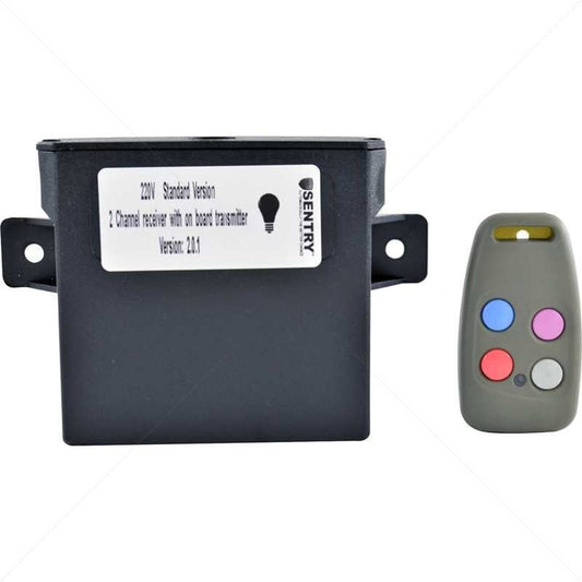 SENTRY 220V LIGHT 2CH RX TRANSMITTER INCLUDING 1X