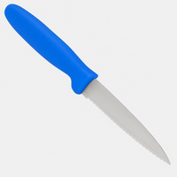 Blue serrated paring knife