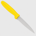 Yellow serrated paring knife