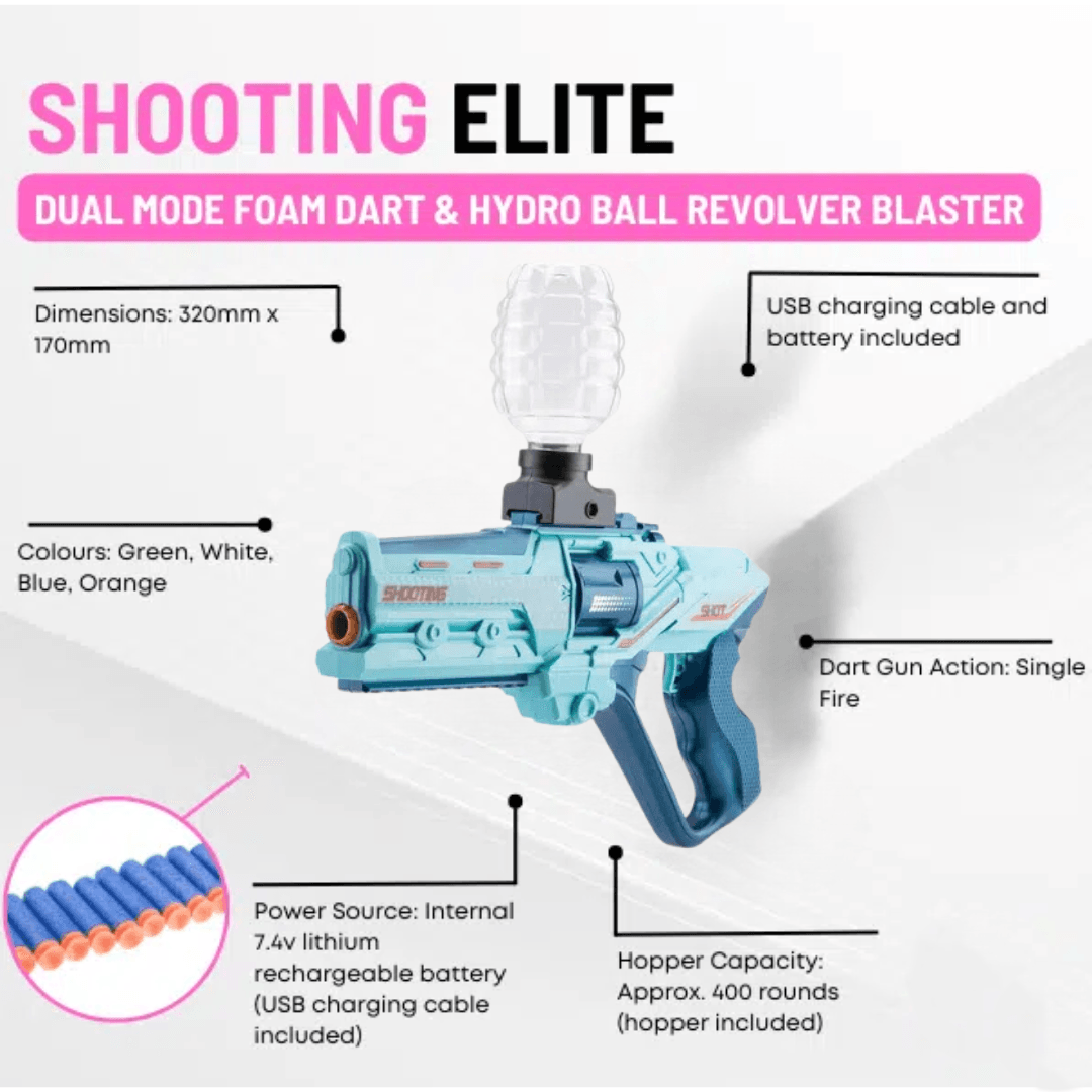 SHOOTING ELITE GEL BLASTER KIT - BLUE - NeonSales