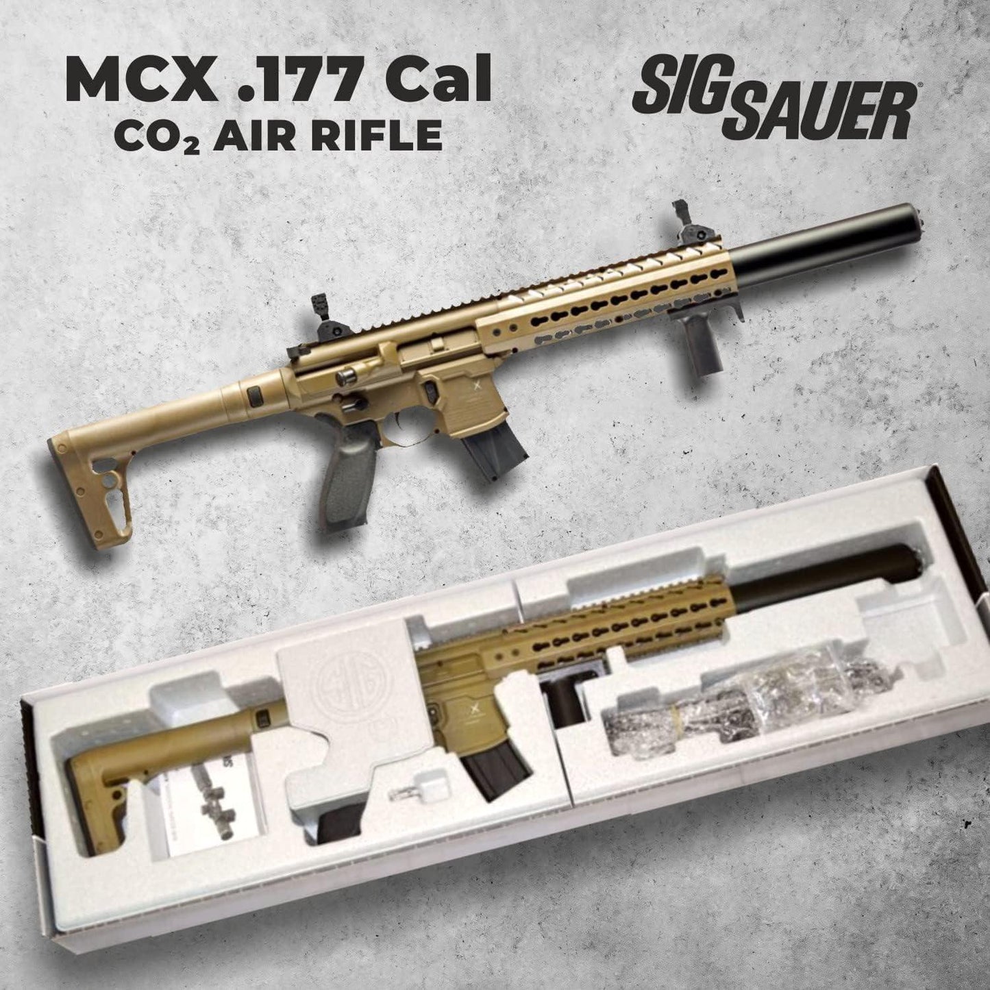 SIG SAUER MCX PELLET CARBINE .177 CAL - FDE - NeonSales {{ shop.shopifyCountryName }}