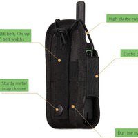 SILVER KNIGHT WALKIE TALKIE POUCH, MOLLE - 440 - NeonSales {{ shop.shopifyCountryName }}