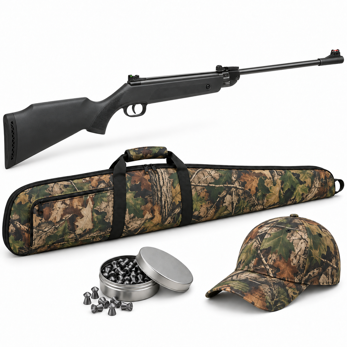 SNIPER B1-4P AIR RIFLE 4.5MM COMBO WITH RIFLE BAG, CAP AND PELLETS