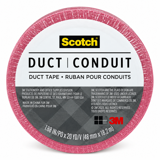 Scotch 3M cherry red duct tape 1.88 inch x 20 yard front product image