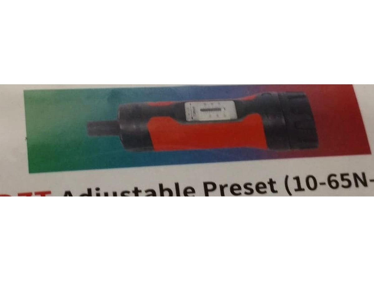 DZT adjustable preset torque screwdriver product illustration on packaging