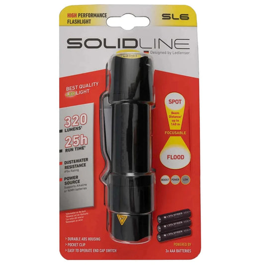 Ledlenser Solidline SL6 502232 flashlight in correct blister packaging