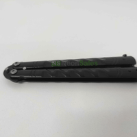SLIMLINE BUTTERFLY KNIFE WITH CLIP EDGE - BLACK - NeonSales {{ shop.shopifyCountryName }}