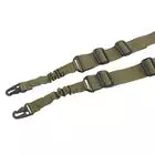 Olive green two-point sling - clasp and adjustment detail