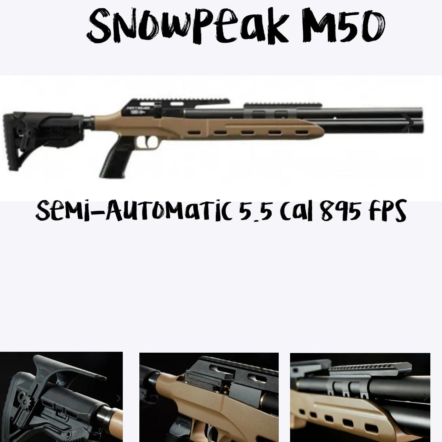 SNOWPEAK M50 SEMIAUTO PCP RIFLE, .22 CAL - FDE - NeonSales {{ shop.shopifyCountryName }}