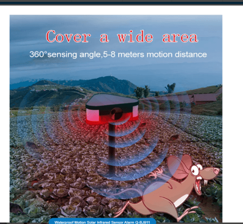 SOLAR-POWERED ULTRASONIC VERMIN REPELLER W/ PIR - NeonSales {{ shop.shopifyCountryName }}