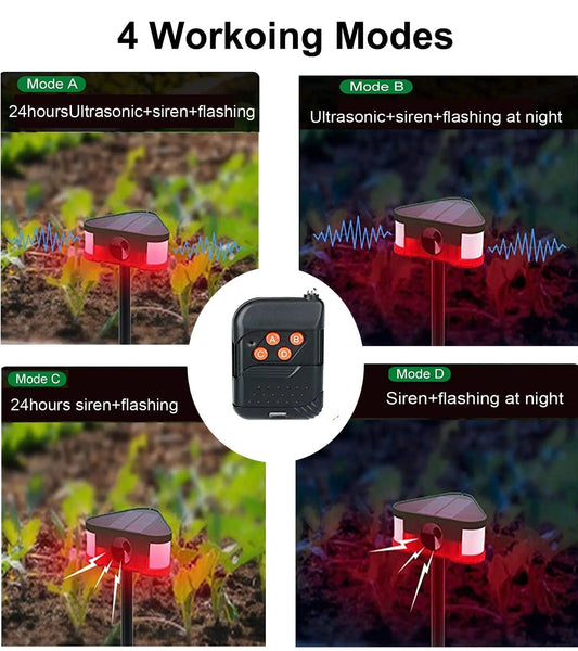 SOLAR-POWERED ULTRASONIC VERMIN REPELLER W/ PIR - NeonSales {{ shop.shopifyCountryName }}