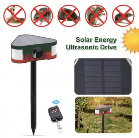 SOLAR-POWERED ULTRASONIC VERMIN REPELLER W/ PIR - NeonSales South Africa