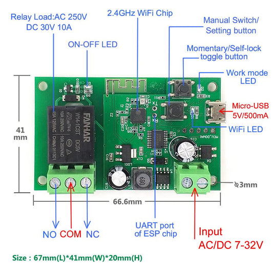 SONOFF EACHEN DIY 1CH WIFI SWITCH - NeonSales {{ shop.shopifyCountryName }}