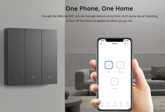 SONOFF M5 WIFI WALL SWITCH - 3 GANG - NeonSales {{ shop.shopifyCountryName }}