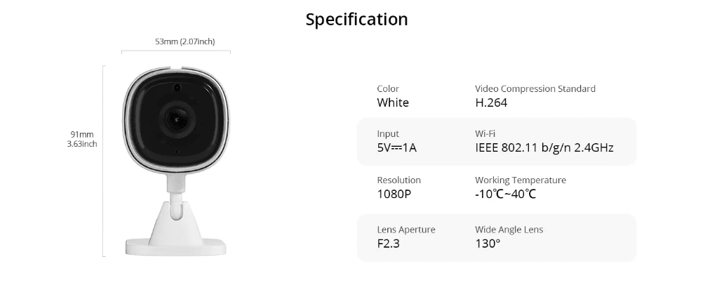 SONOFF S-CAM SMART SECURITY CAMERA WIFI - NeonSales {{ shop.shopifyCountryName }}